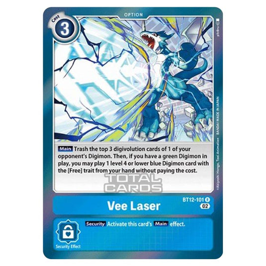 Digimon Card Game - BT-12 - Across Time - Vee Laser - (Rare) - BT12-101