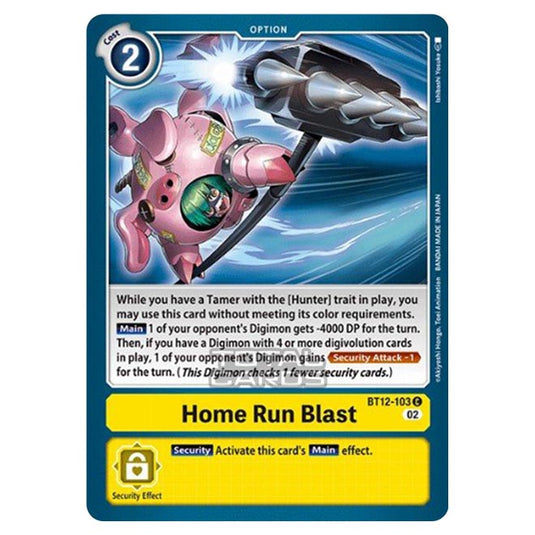 Digimon Card Game - BT-12 - Across Time - Home Run Blast - (Common) - BT12-103