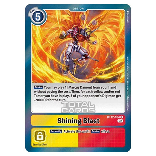 Digimon Card Game - BT-12 - Across Time - Shining Blast - (Rare) - BT12-104