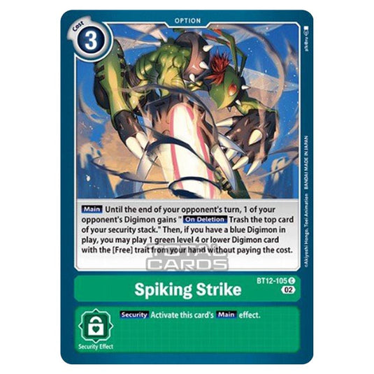 Digimon Card Game - BT-12 - Across Time - Spiking Strike - (Common) - BT12-105