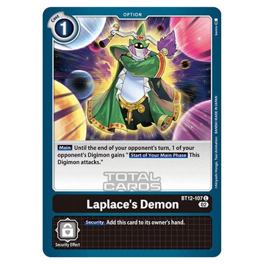 Digimon Card Game - BT-12 - Across Time - Laplace's Demon - (Common) - BT12-107