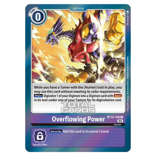 Digimon Card Game - BT-12 - Across Time - Overflowing Power - (Rare) - BT12-109