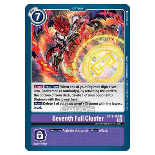 Digimon Card Game - BT-12 - Across Time - Seventh Full Cluster - (Uncommon) - BT12-110