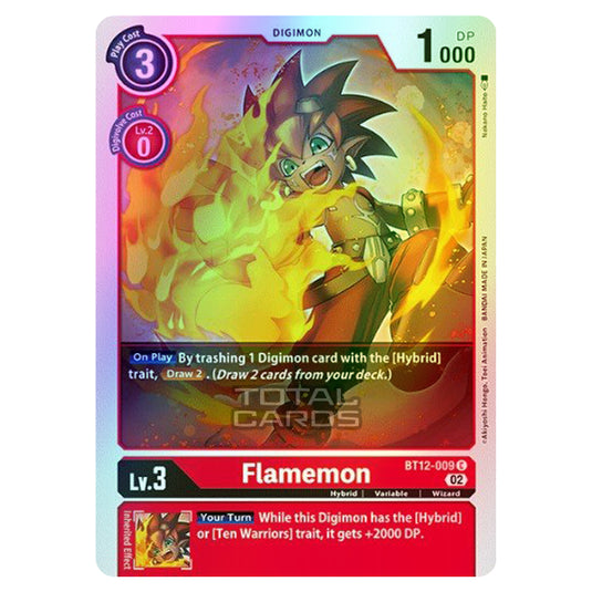 Digimon Card Game - BT-12 - Across Time - Flamemon - (Common) - BT12-009 (Foil)