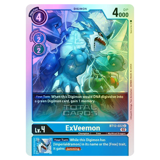 Digimon Card Game - BT-12 - Across Time - ExVeemon - (Uncommon) - BT12-022 (Foil)