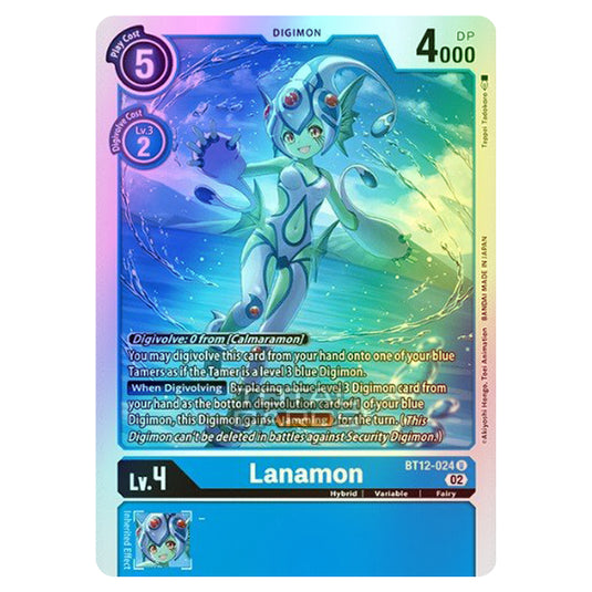 Digimon Card Game - BT-12 - Across Time - Lanamon - (Uncommon) - BT12-024 (Foil)