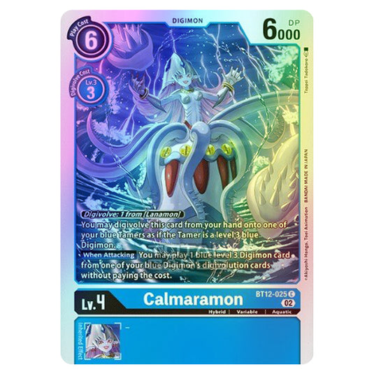 Digimon Card Game - BT-12 - Across Time - Calmaramon - (Common) - BT12-025 (Foil)