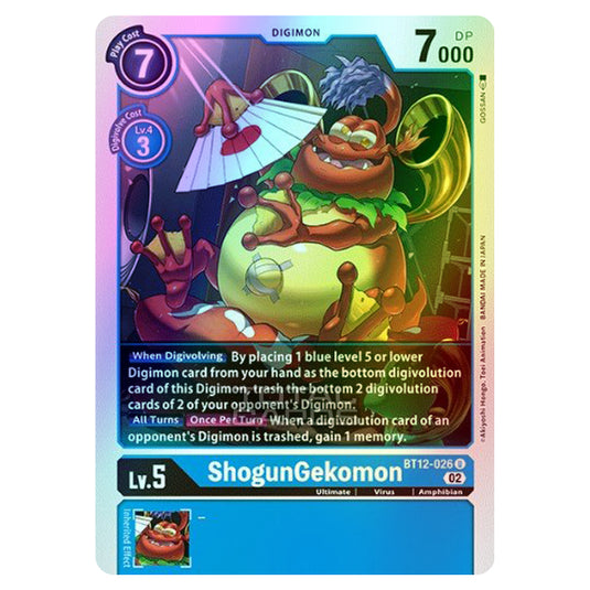 Digimon Card Game - BT-12 - Across Time - ShogunGekomon - (Uncommon) - BT12-026 (Foil)