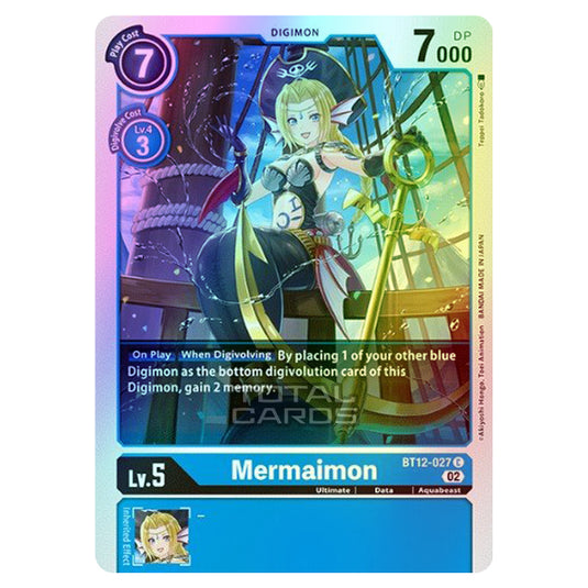 Digimon Card Game - BT-12 - Across Time - Mermaimon - (Common) - BT12-027 (Foil)