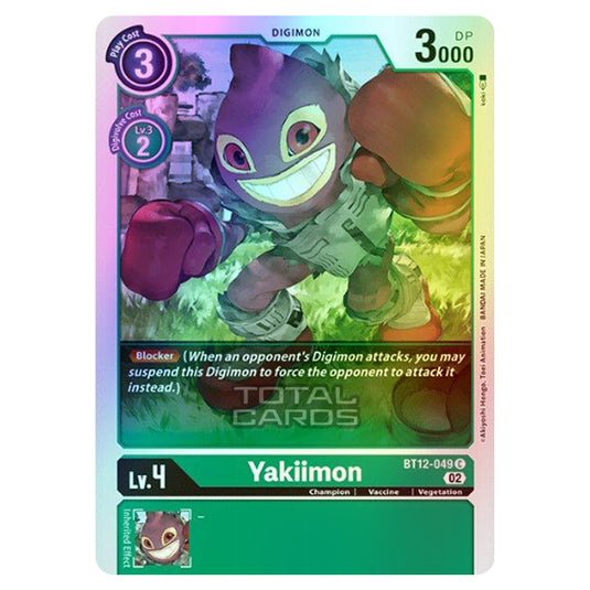 Digimon Card Game - BT-12 - Across Time - Yakiimon - (Common) - BT12-049 (Foil)