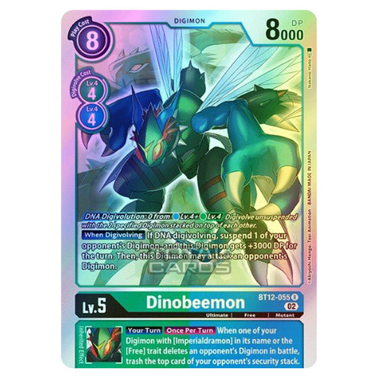 Digimon Card Game - BT-12 - Across Time - Dinobeemon - (Rare) - BT12-0 Digimon Card Game - BT-12 - Across Time - Dinobeemon - (Rare) - BT12-0