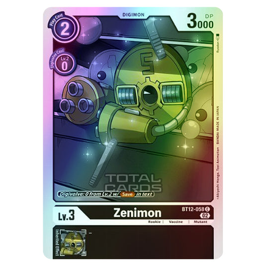 Digimon Card Game - BT-12 - Across Time - Zenimon - (Common) - BT12-058 (Foil)