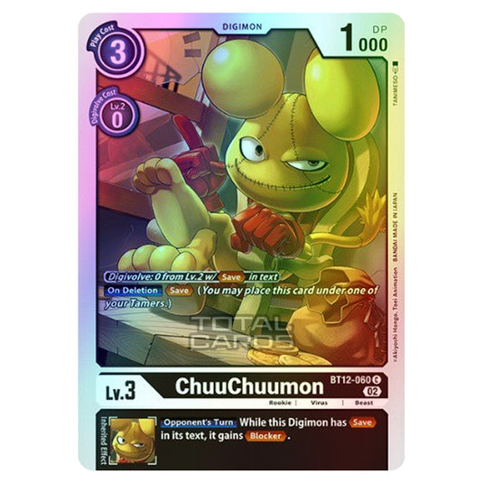 Digimon Card Game - BT-12 - Across Time - ChuuChuumon - (Common) - BT12-060 (Foil)
