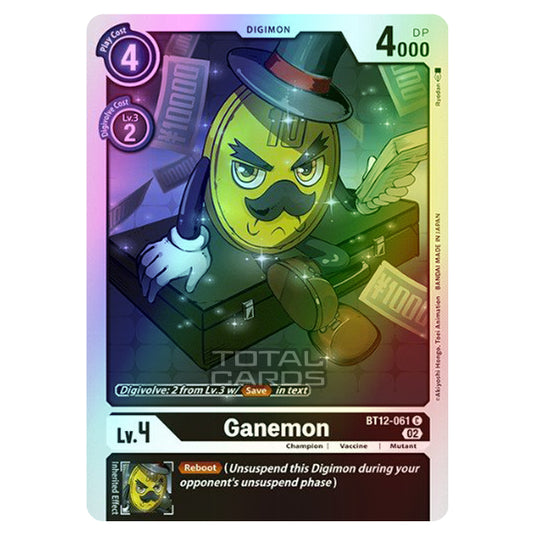 Digimon Card Game - BT-12 - Across Time - Ganemon - (Common) - BT12-061 (Foil)