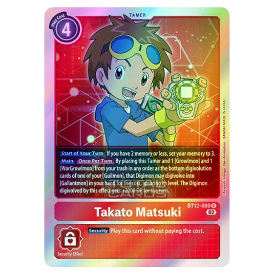 Digimon Card Game - BT-12 - Across Time - Takato Matsuki - (Rare) - BT12-089 (Foil)