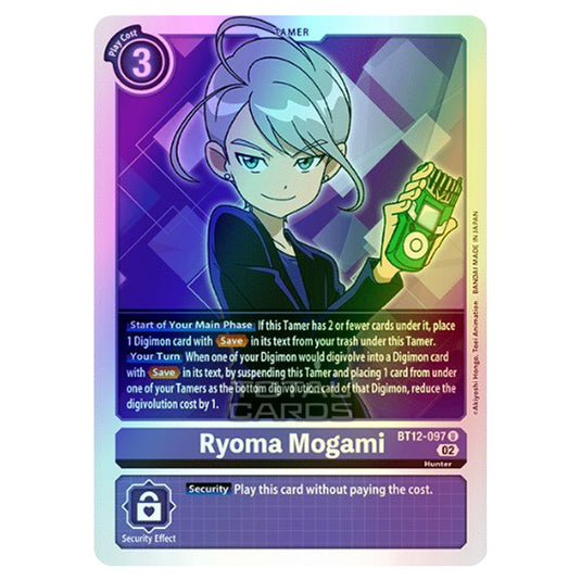 Digimon Card Game - BT-12 - Across Time - Ryoma Mogami - (Uncommon) - BT12-097 (Foil)
