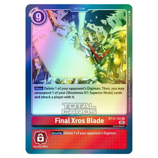Digimon Card Game - BT-12 - Across Time - Final Xros Blade - (Rare) - BT12-100 (Foil)