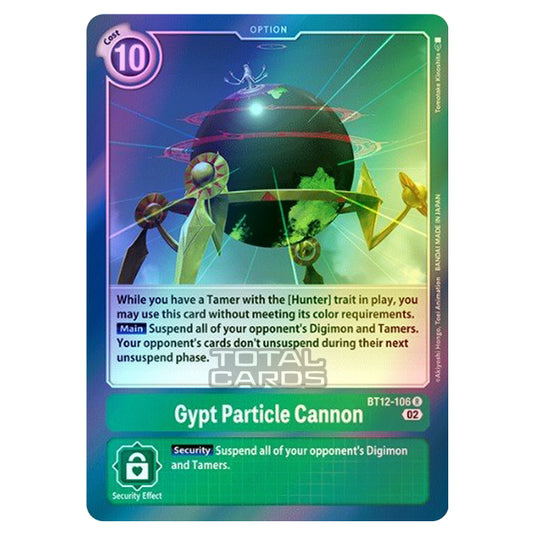 Digimon Card Game - BT-12 - Across Time - Gypt Particle Cannon - (Rare) - BT12-106 (Foil)