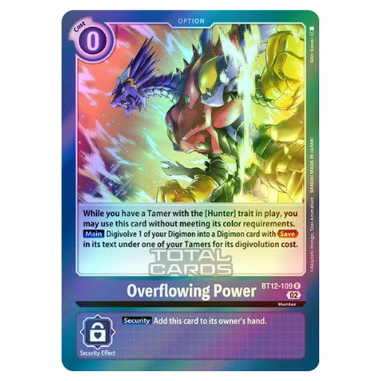 Digimon Card Game - BT-12 - Across Time - Overflowing Power - (Rare) - BT12-109 (Foil)