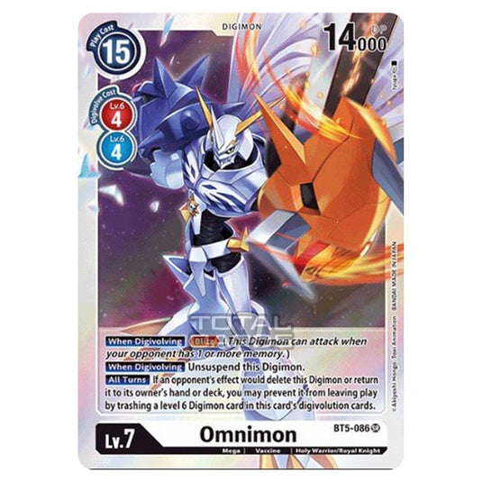 Digimon Card Game - BT-12 - Across Time - Omnimon - (Unknown) - BT5-086 (Foil)