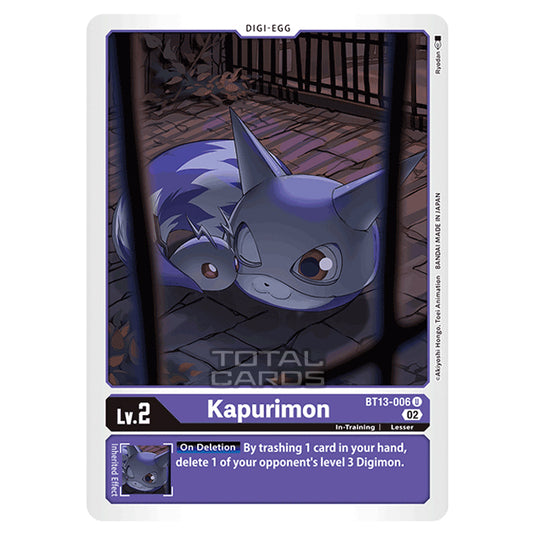 Digimon Card Game - BT-13 - Versus Royal Knights - Kapurimon - (Uncommon) - BT13-006