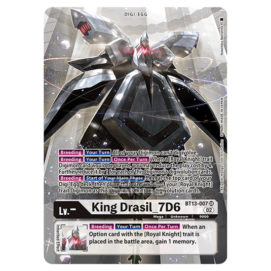 Digimon Card Game - BT-13 - Versus Royal Knights - King Drasil_7D6 - (Alternative Art) - BT13-007a