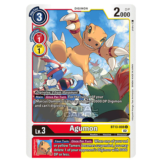 Digimon Card Game - BT-13 - Versus Royal Knights - Agumon - (Common) - BT13-008