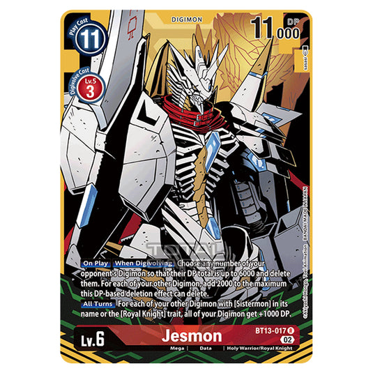 Digimon Card Game - BT-13 - Versus Royal Knights - Jesmon - (Alternative Art) - BT13-017a