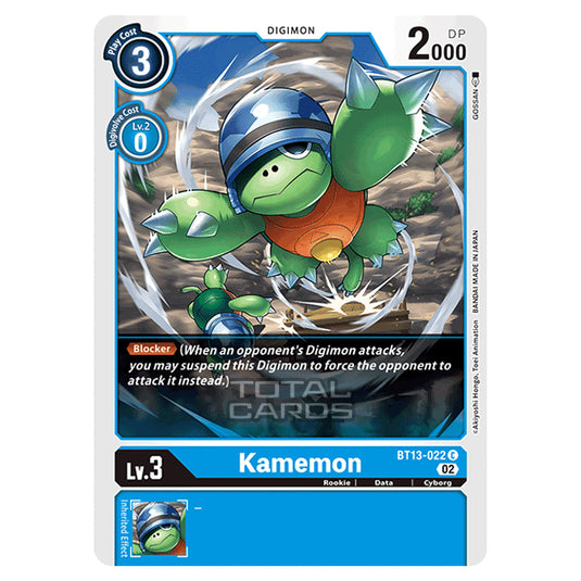 Digimon Card Game - BT-13 - Versus Royal Knights - Kamemon - (Common) - BT13-022