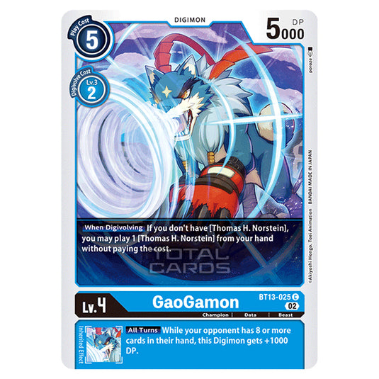 Digimon Card Game - BT-13 - Versus Royal Knights - Gaogamon - (Common) - BT13-025