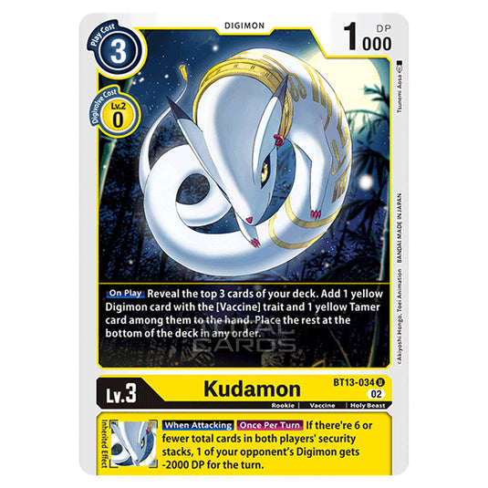 Digimon Card Game - BT-13 - Versus Royal Knights - Kudamon - (Uncommon) - BT13-034