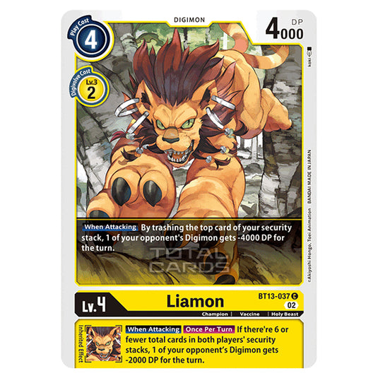 Digimon Card Game - BT-13 - Versus Royal Knights - Liamon - (Common) - BT13-037