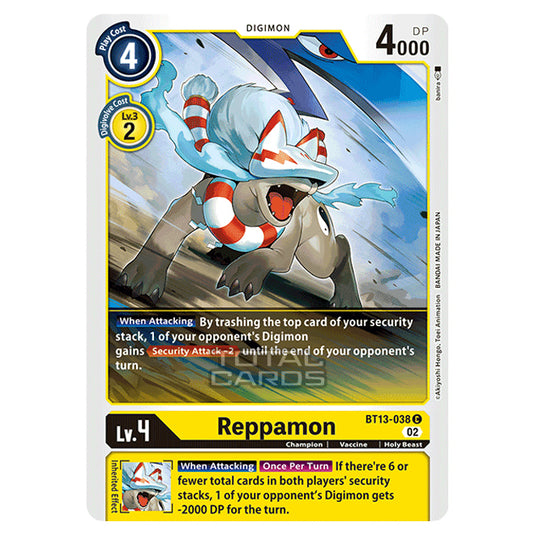 Digimon Card Game - BT-13 - Versus Royal Knights - Reppamon - (Common) - BT13-038