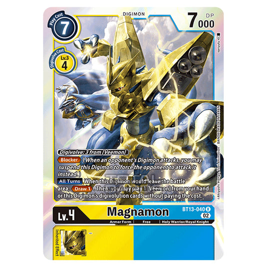 Digimon Card Game - BT-13 - Versus Royal Knights - Magnamon - (Rare) - BT13-040