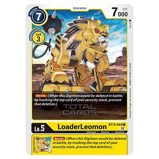 Digimon Card Game - BT-13 - Versus Royal Knights - LoaderLeomon - (Common) - BT13-043