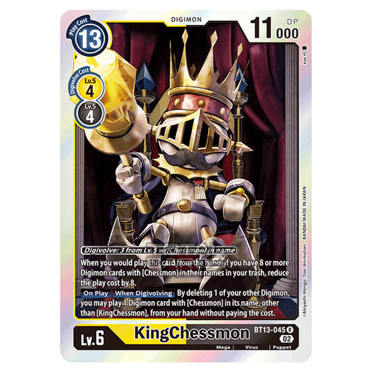 Digimon Card Game - BT-13 - Versus Royal Knights - KingChessmon - (Rare) - BT13-045