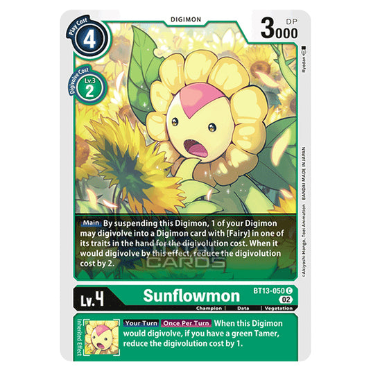 Digimon Card Game - BT-13 - Versus Royal Knights - Sunflowmon - (Common) - BT13-050