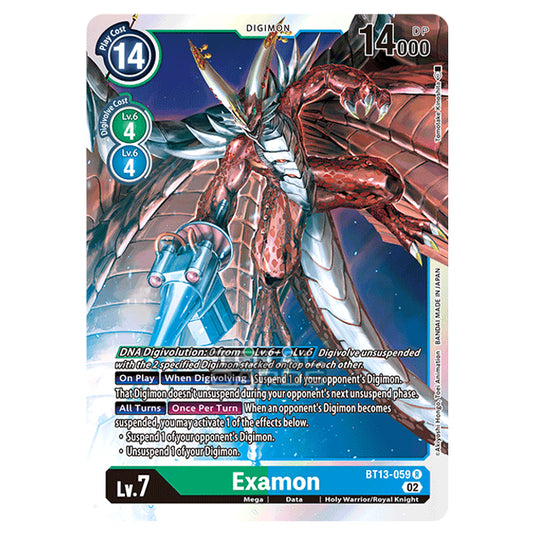Digimon Card Game - BT-13 - Versus Royal Knights - Examon - (Rare) - BT13-059