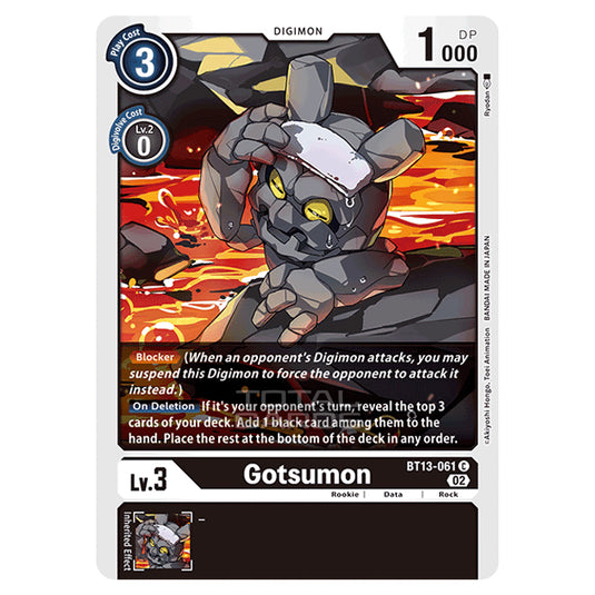 Digimon Card Game - BT-13 - Versus Royal Knights - Gotsumon - (Common) - BT13-061