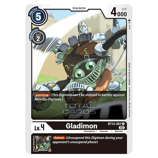 Digimon Card Game - BT-13 - Versus Royal Knights - Gladimon - (Common) - BT13-067