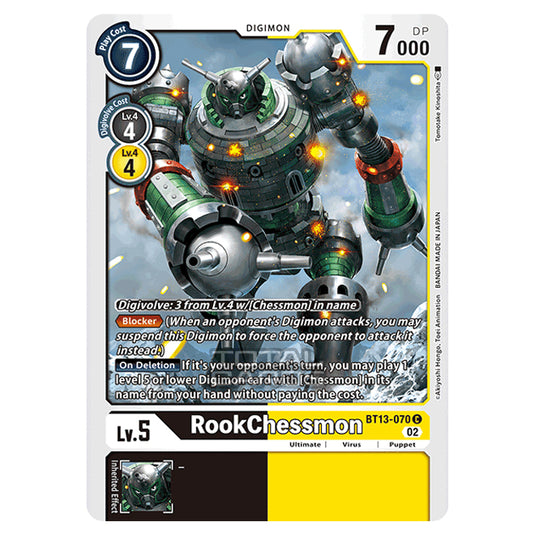 Digimon Card Game - BT-13 - Versus Royal Knights - RookChessmon - (Common) - BT13-070