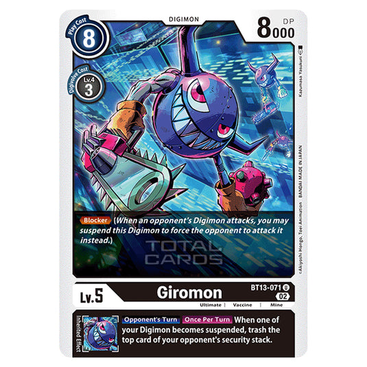 Digimon Card Game - BT-13 - Versus Royal Knights - Giromon - (Uncommon) - BT13-071