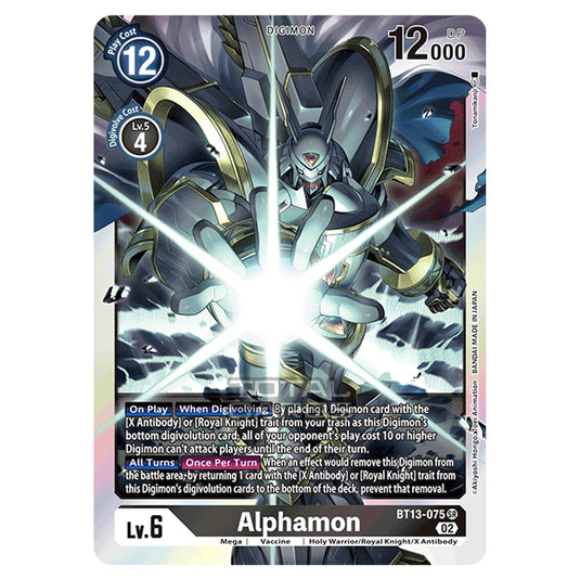 Digimon Card Game - BT-13 - Versus Royal Knights - Alphamon - (Super Rare) - BT13-075