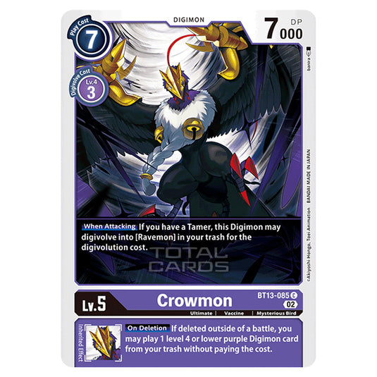 Digimon Card Game - BT-13 - Versus Royal Knights - Crowmon - (Common) - BT13-085