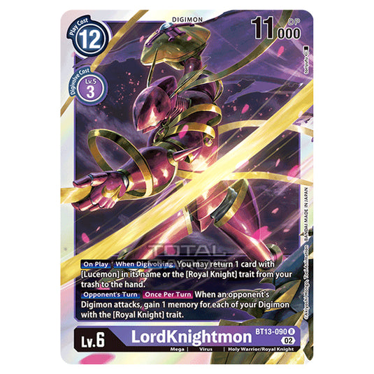 Digimon Card Game - BT-13 - Versus Royal Knights - LordKnightmon - (Rare) - BT13-090