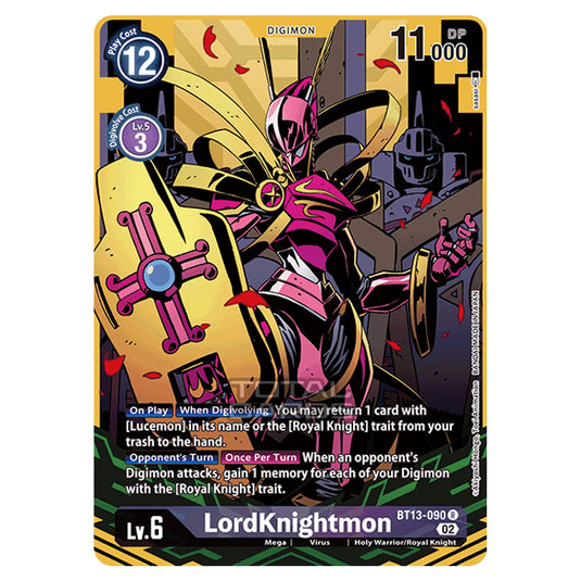 Digimon Card Game - BT-13 - Versus Royal Knights - LordKnightmon - (Alternative Art) - BT13-090a