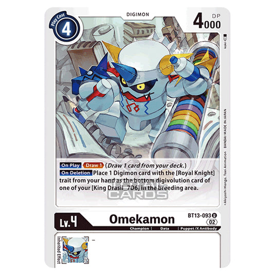 Digimon Card Game - BT-13 - Versus Royal Knights - Omekamon - (Uncommon) - BT13-093