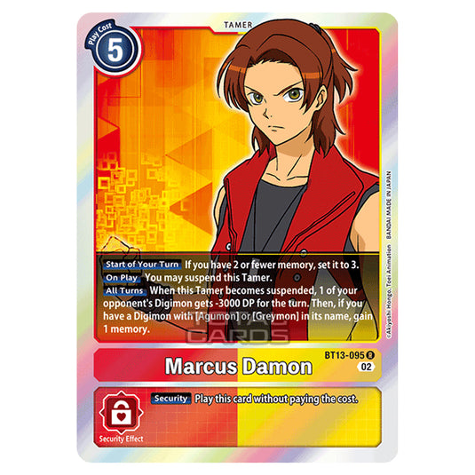 Digimon Card Game - BT-13 - Versus Royal Knights - Marcus Damon - (Rare) - BT13-095