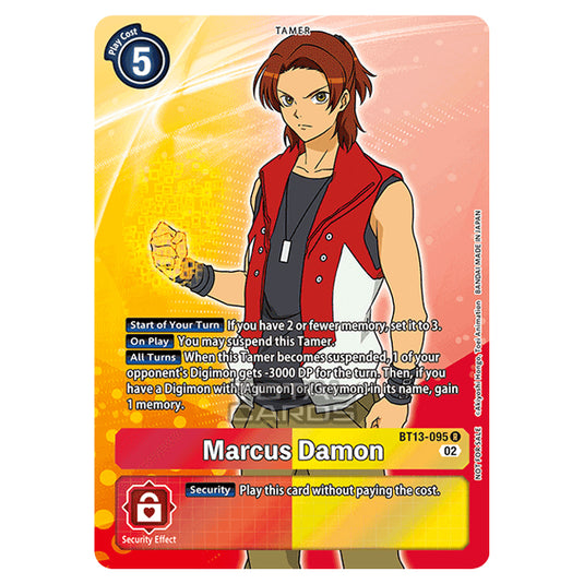 Digimon Card Game - BT-13 - Versus Royal Knights - Marcus Damon - (Alternative Art) - BT13-095a