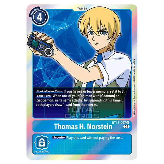 Digimon Card Game - BT-13 - Versus Royal Knights - Thomas H. Norstein - (Rare) - BT13-097